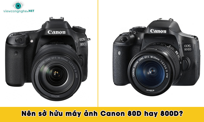 Đánh giá máy ảnh Canon 80D và 800D. Nên sở hữu loại nào?