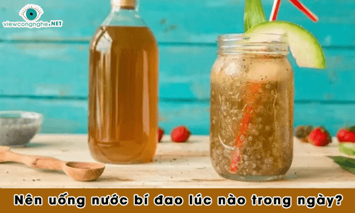 nen uong nuoc bi dao luc nao trong ngay