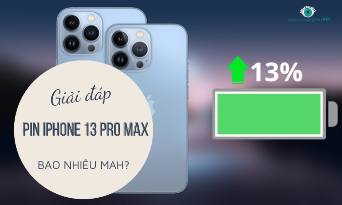 pin iphone 13 pro max bao nhieu mAh